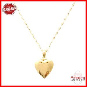18k Gold Plated Heart Locket Necklace, Adjustable Chain, Minimalist Jewelry